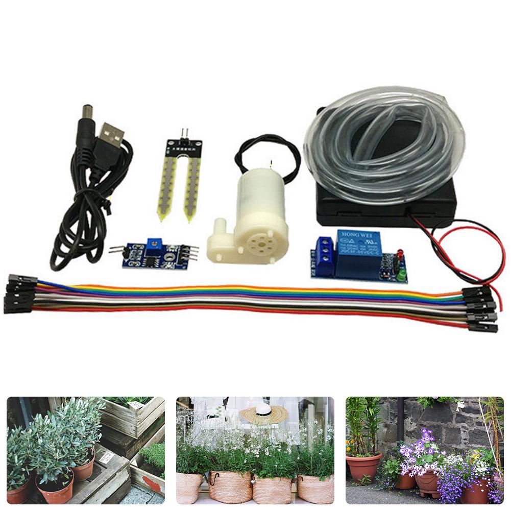 Kit Irrigazione Automatico Fai Da Te – Sensore Umidità Suolo + Pompa 5V + Relè + Tubo, Per Arduino E Progetti Smart