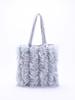 Lace Tote Bag For Women With Frills And Tassels Soft Shoulder Purse For Daily Use