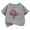 Lollipop of Love  Design T Shirts Y2k Kids Children's T-shirt Boys Girls Summer Spring Casual Top Tee