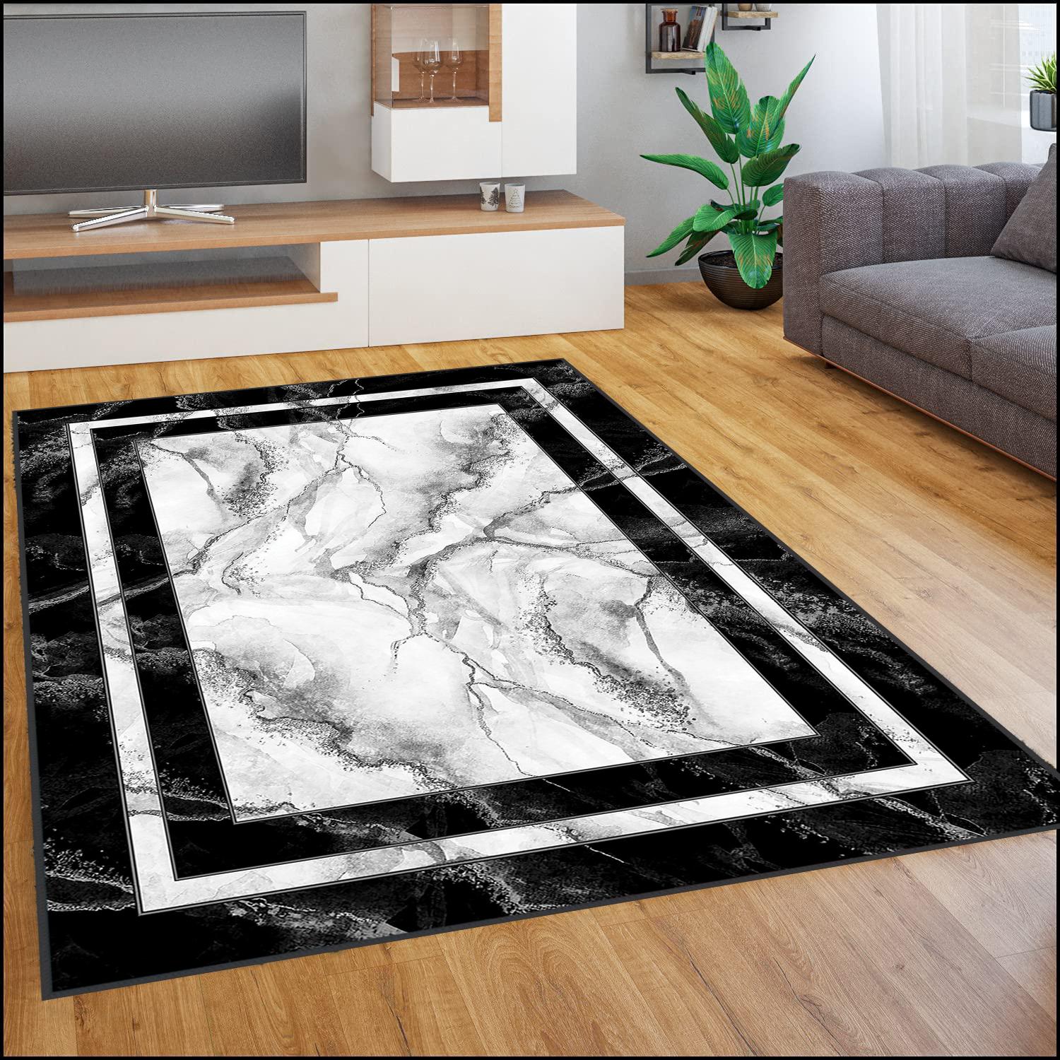 

Моющийся ковер с принтом Rovigo Home RVG1874-SD501 50 x 80 чёрный