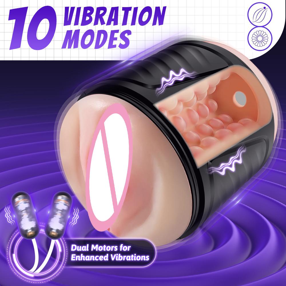 Masturbation Cup Penis Vibration Vagina Massage Pussy Sucking Thrusting Male Masturbator Sex Toys Sexmachine Adult for Men 18