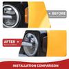 2 Black Daytime Running Light Covers for 2021-2024 Ford Bronco