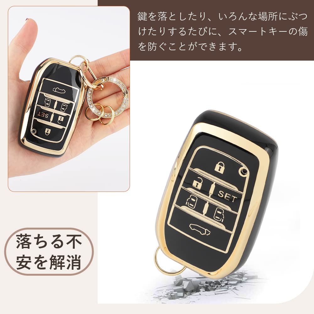 Futwod Key Case, Keychain, Alphard 30 Series, Vellfire 30 Series, Yaris Harrier Sienta, Yaris