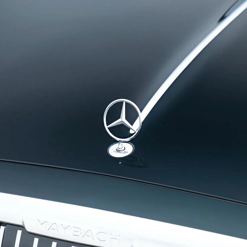 Mercedes Benz Emblem Star Bonnet Car Hood Front Chrome Logo for Mercedes E S Class W204 W211 W205 W212 W203 W213 Accessories