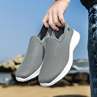 Sneakers Herr Sommarsko Herr Mesh Andningsbar Utomhus Halkfri Sportsko Slip-on Loafers för Herr Plusstorlek 35-46