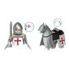 Military Building Blocks Medieval Solider Figures Knights of Jerusalem Crusades The War of Roses Legion War-horse Weapons Shield