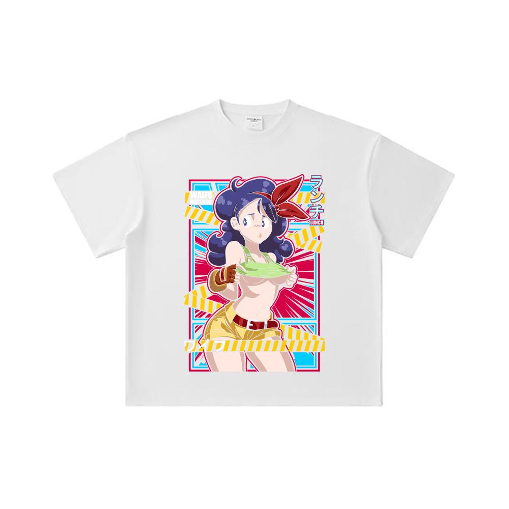 260 GSM Double Yarn 32 Count 100% Cotton Dragon Ball V44 Lunch Waifu Print Unisex Heavy Cotton T Shirt