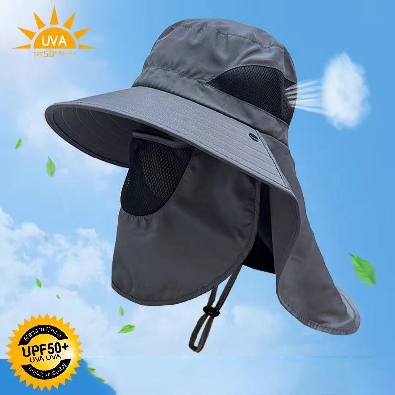1pc Outdoor Face and Neck Sunscreen Hats for Men and Women In Summer Large Eave UV Protective Sun Hats Suitable for Fishing Mountaineering Cycling