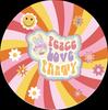 Hippie Girl Themed Party Cutlery Paper Plates Tissue Birthday Supplies Hippie Disposable Birthday Party Set