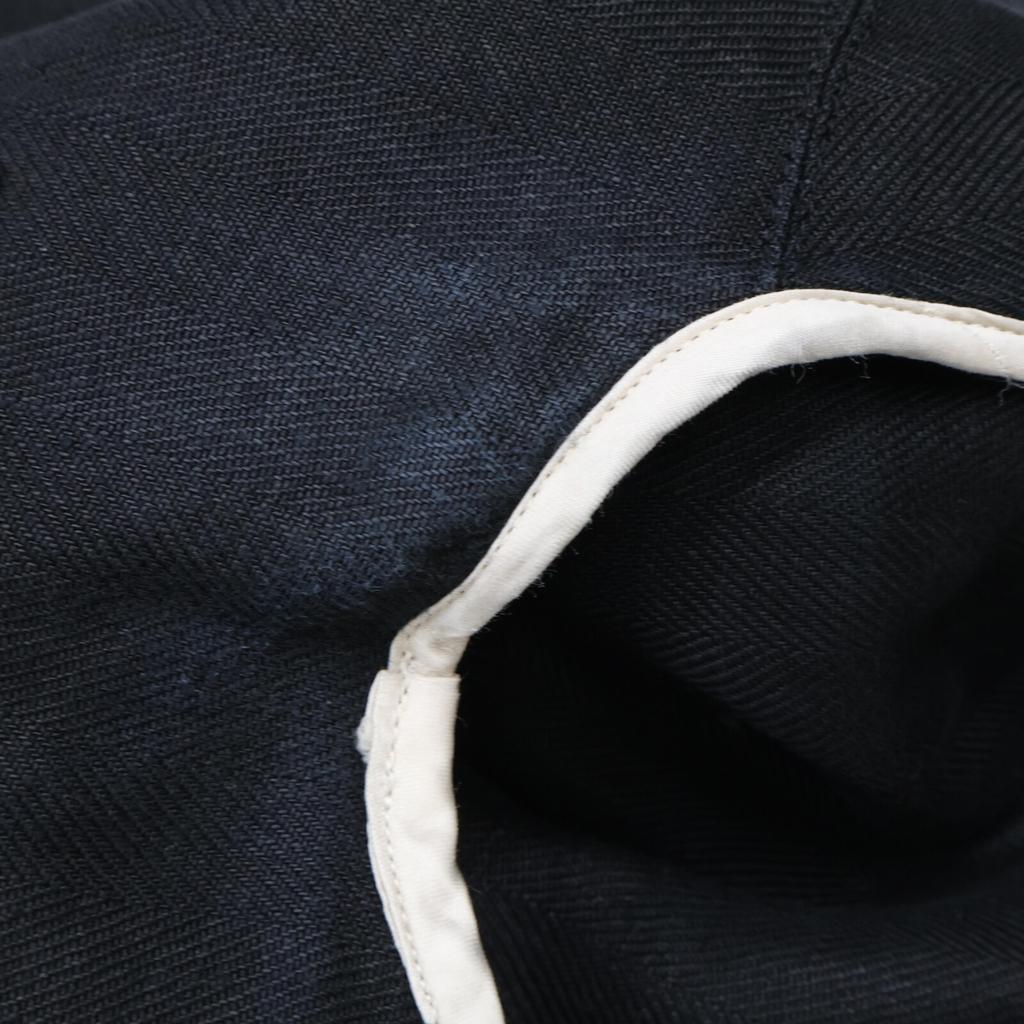 chaos CH007016ER Black Linen Double Breasted 4B Tailored Jacket Jacket F blackUsed