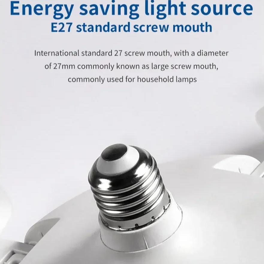 2-in-1 60W Fan Light E27 Drone Design Ceiling Fan Light with Remote Control AC85-265V Fan Lighting Bulb for Home Restaurant