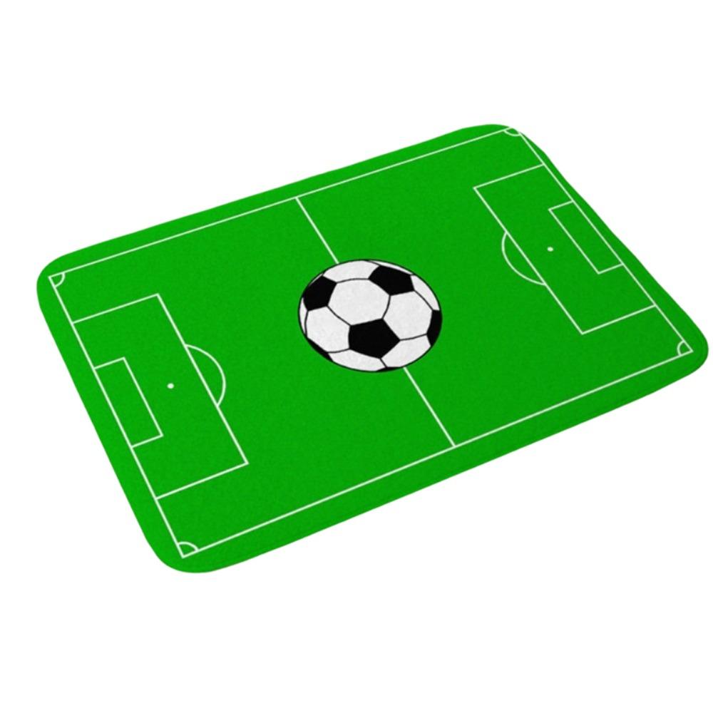 Flannel Football Field Floor Mat Non-slip Small Rug Home Decor Small Carpet Bathroom