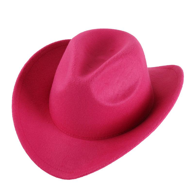 Western Denim Crimped Hat Retro Woolen Jazz Hat Felt Top Hat For Men And Women