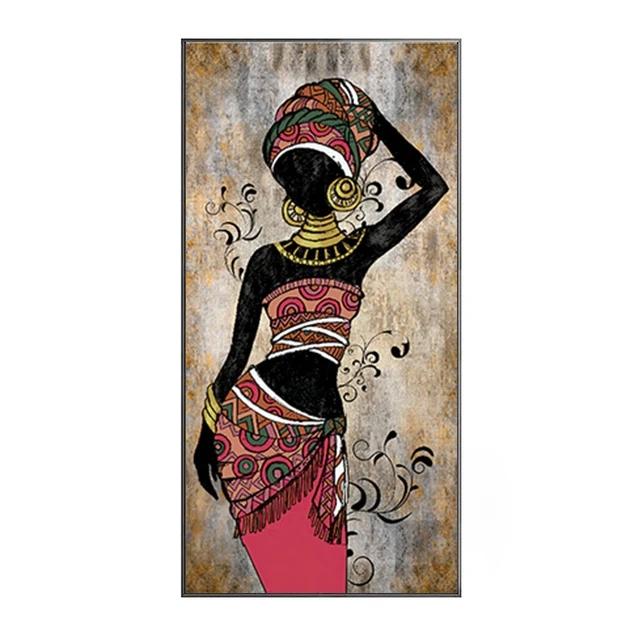 African Black Woman Canvas Painting Ethnic Art Poster for Living Room Decoration Home Wall Decor Decorative Paintings Picture