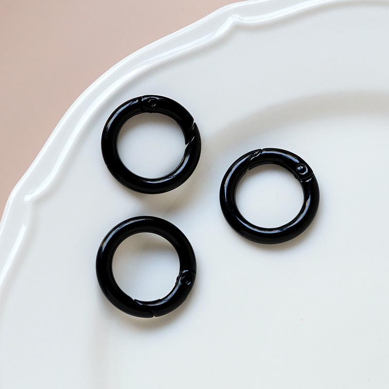 Macaron Color Heart Ring Keychain Clasp for DIY Jewelry, Bracelets, and Phone Chains