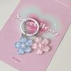 Romantic Cherry Blossom Heart Keychain – Cute Translucent Flower Pendant for Girlfriends & Besties' Backpacks