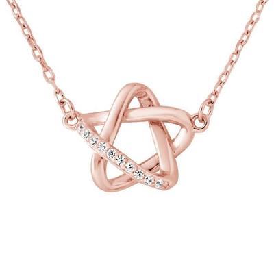 Necklace - LOVA LOLA VAN DER KEEN - Star - 925 Sterling Silver - Zirconium Oxide - Rose Gold