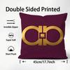 Fashion F-FerragamoS Cushion Cover Pattern Printed Pillowcase for Living Room Sofa Cushion Cover & Bedroom Decor