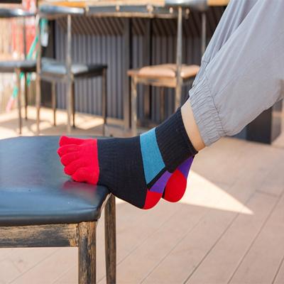 Anti-Schweiß mit Zehen EU 38-44 Sport Bio-Baumwolle Antibakterielle Schweißsocken Zehensocken Fünf-Finger-Socken Anzugsocken mit Zehen
