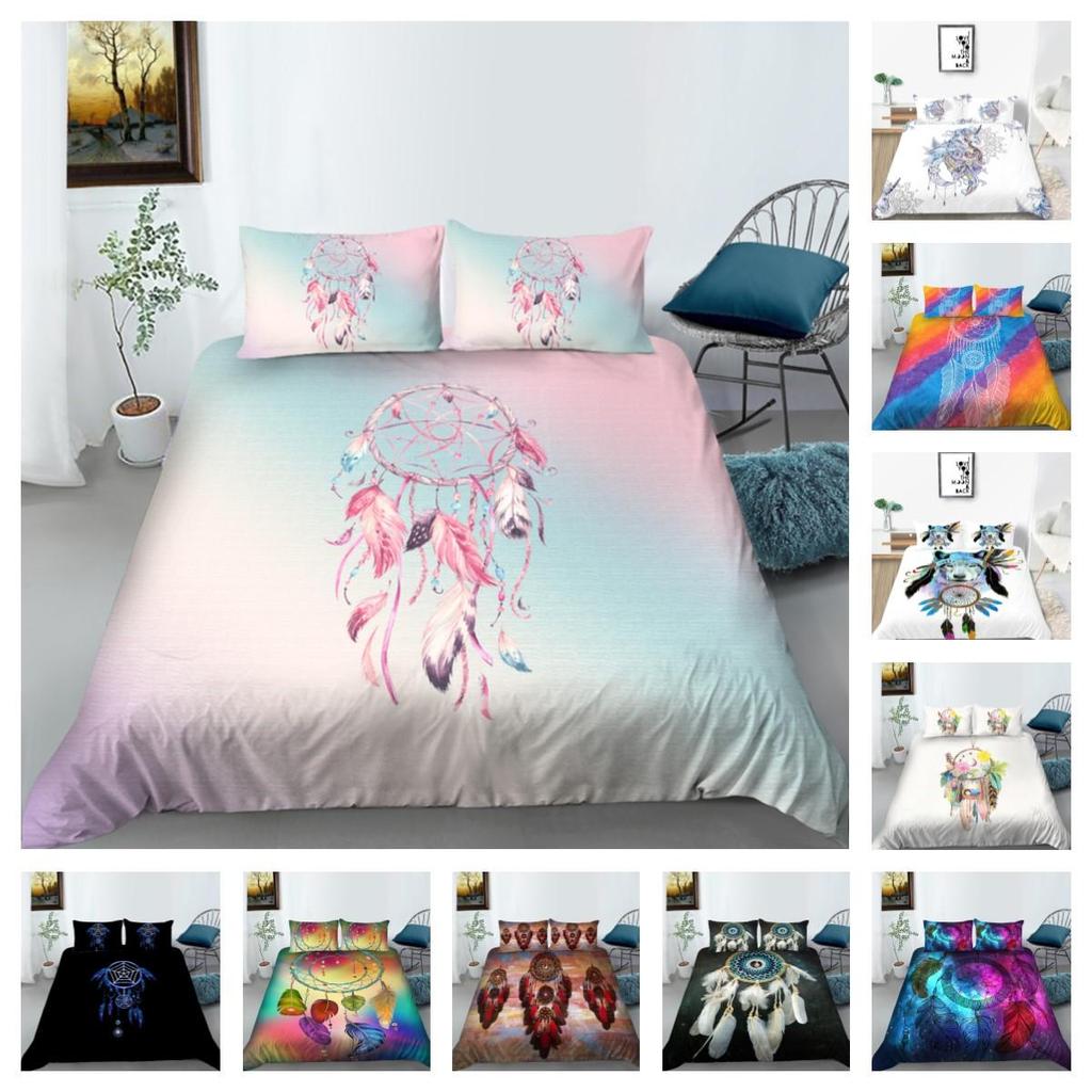 3D Dreamcatcher Print Bedding Suit Duvet Cover Set Quilt Cover Home Bedroom Decor Bedclothes Microfiber Pillowcase