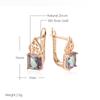 Square Natural Zircon Drop Earrings For Women For Women Fashion  Gold Color Luxury Holiday Party Daily Jewelry
