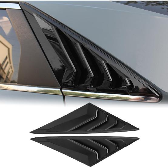 Kurtz Rear Side Window Louvers for Hyundai Elantra 2021 2022 2023 Triangular Window Glass Blinds Air Vent Scoop Shades Cover Blinds Trim Sport