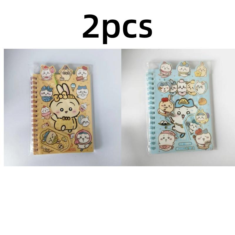 Chiikawa Sticker Notebook, Chiikawa Children's DIY Multi functional Notebook, Student Handbook, Account Coil Notebook