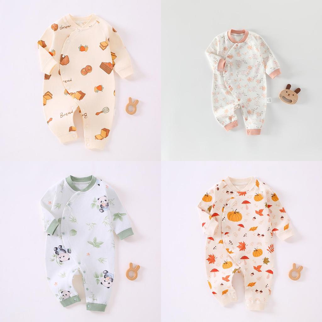 Newborn Cotton Baby Romper With Antibacterial Fabric Long Sleeve For Spring Autumn Infa