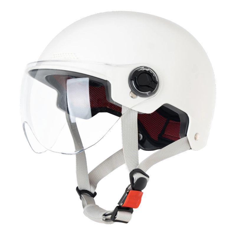 Unisex Summer Electric Vehicle Half Helmet for All-Season Use - Motorcycle Safety Helmet