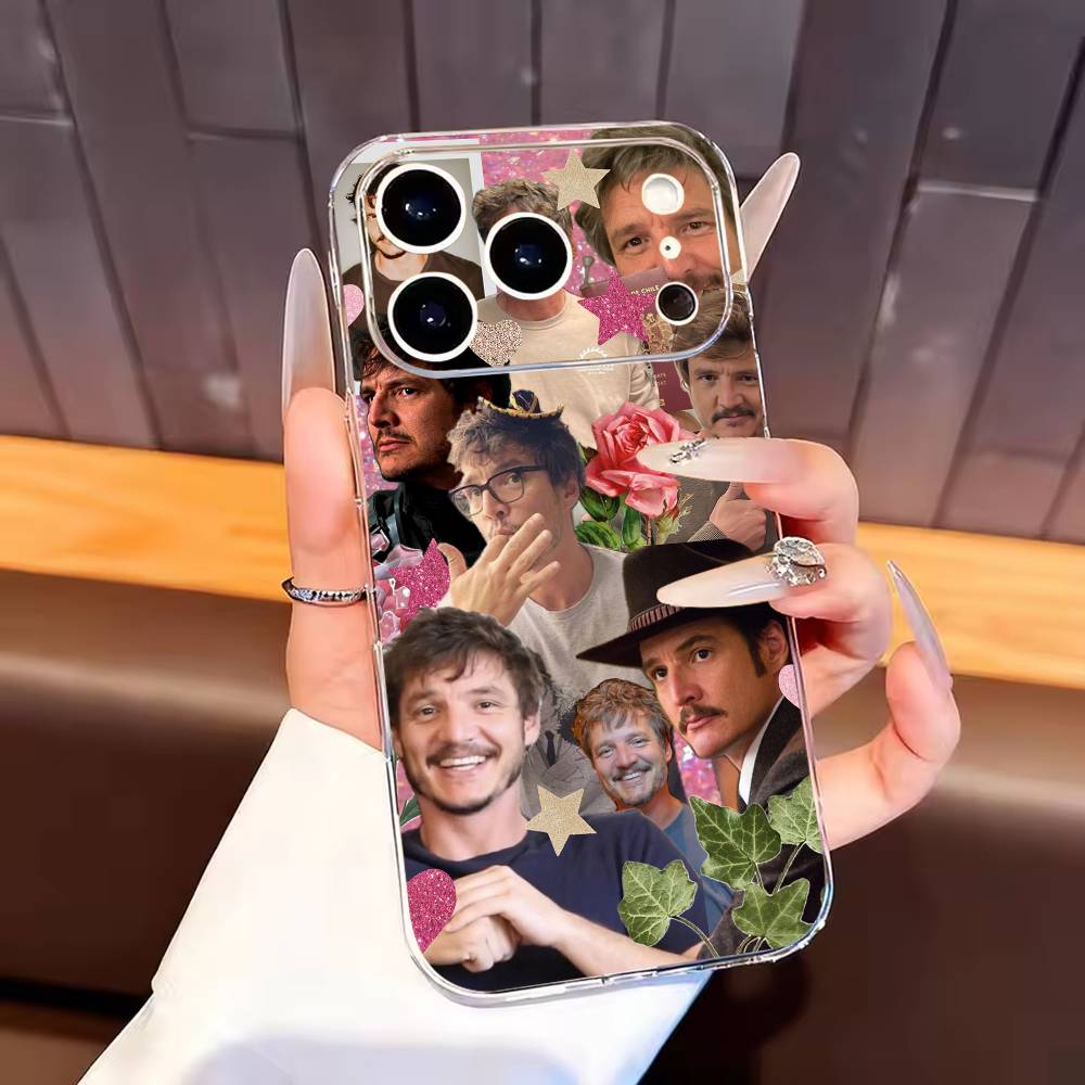 

Pedro Pascal Phone Case For iPhone17,16,15,14,13,12,11 Plus,Pro Max Soft Transparent Cover iPhone13PRO