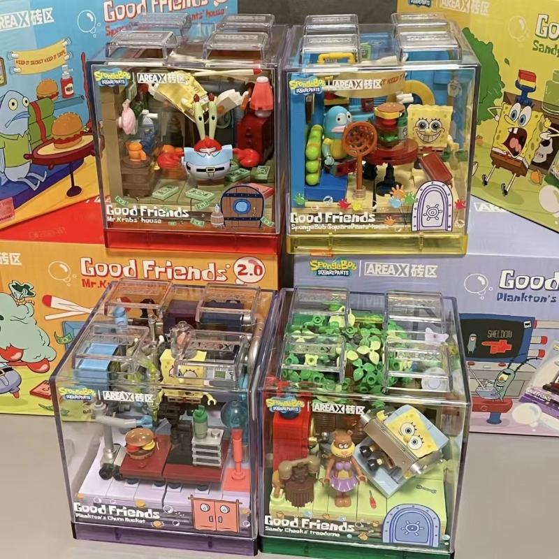 Cartoon Küstenhütte Bausteine Set, MOC Montage Modell Spielzeug, Kreatives Ornament für Fans & Kinder