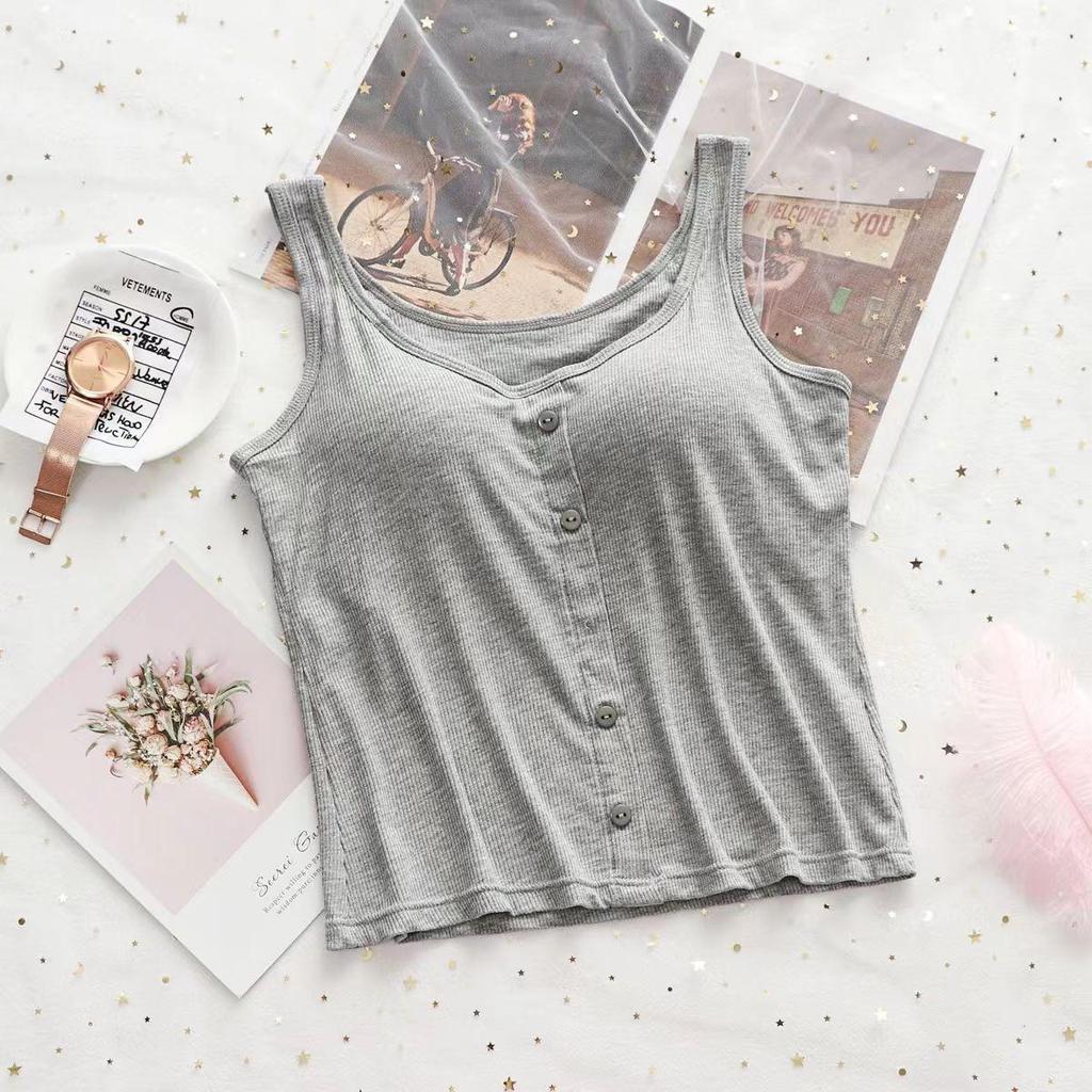 Damen Modal Camisole mit eingebautem BH-Pad - Vielseitig, dünn, stilvoller Rücken, kurzes Tube-Top