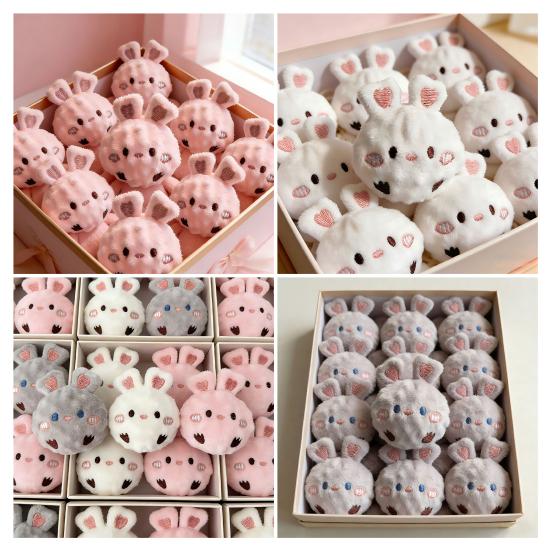 Plush Rabbit Dog Chew Toy Bite Resistant Cartoon Bunny Dog Teething Toy with Squeaker Boredom Stress Relief Toy Pet