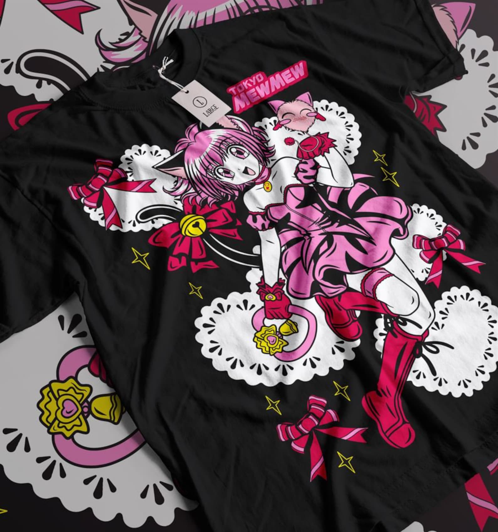 Tokyo Mew Mew Ichigo Momomiya Magical girl Anime T-Shirt Unisex Harajuku T-Shirt XL