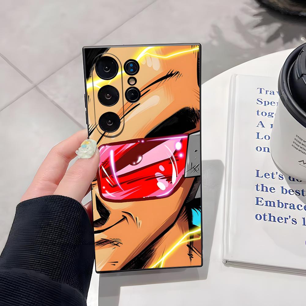 Dragon Ball Saiyan Goku Combat Power Phone Case For Samsung S26 Ultra S25 Edge Ultra S23 S22 S21 S20 Ultra Plus S24 Fe Glass Cov