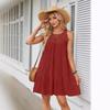 European-American Women's Lace Patchwork Halter A-Line Dress - Spring/Summer 2025 Collection