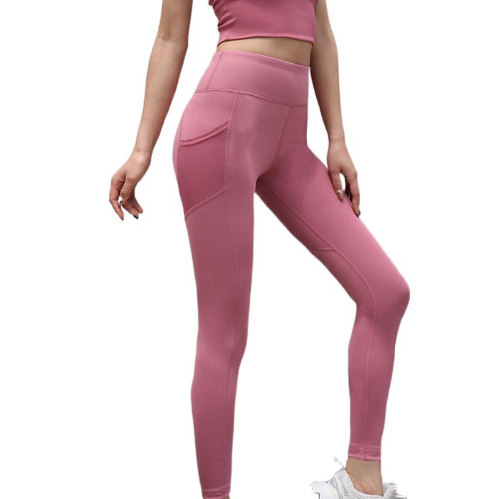 Mesh Pocket Fitness Pants High Waist Sports Pants Leggings Yoga Pants Yoga M