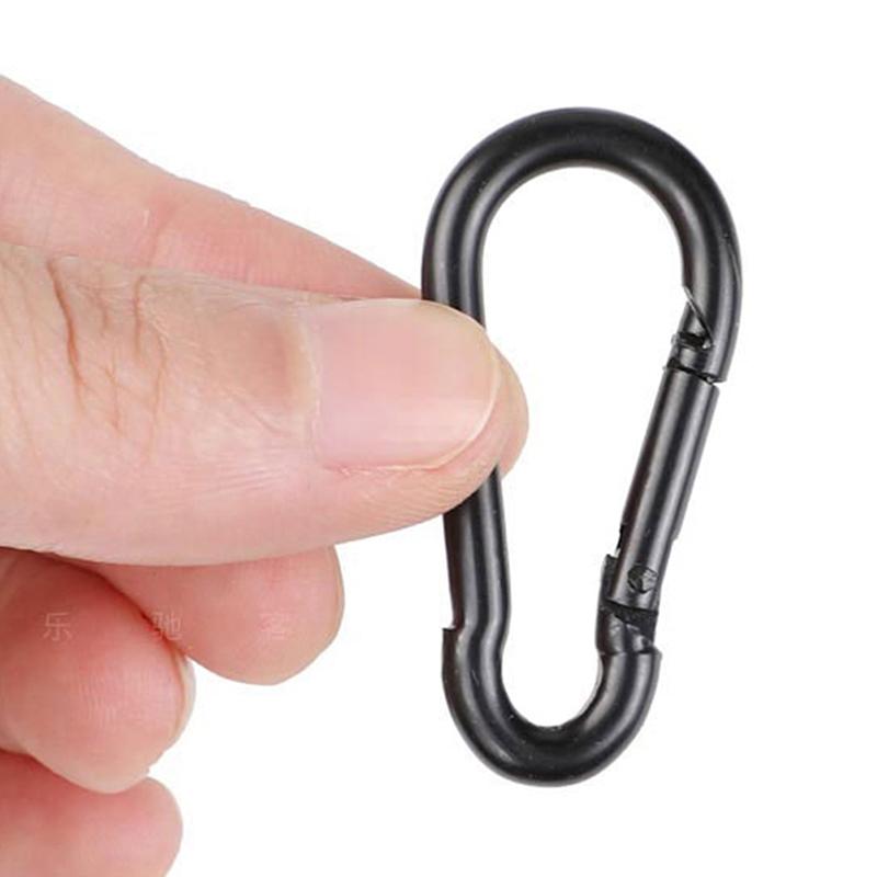 Metal Keychain Clip Hooks D Carabiner Hooks Connector For Jewelry Making Key Ring DIY Findings Wholesale