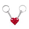 2Pcs Cute Separable Love Heart Building Block Keychains Couples Friendship Love Heart Brick Key Ring New Year Jewelry Gifts