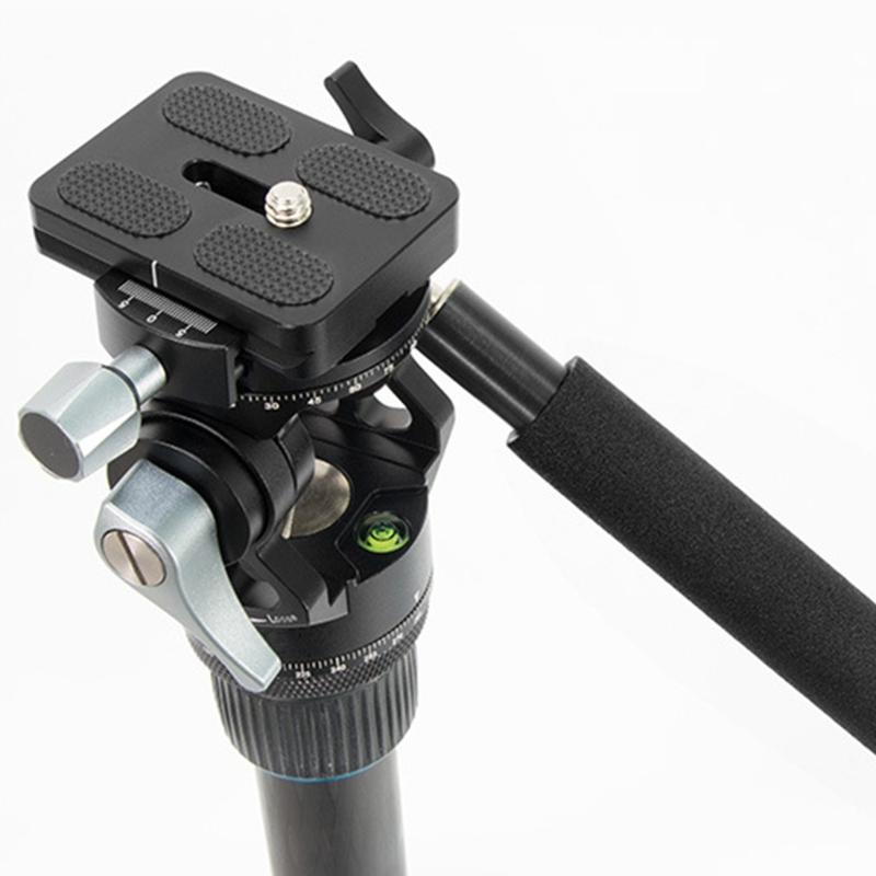 Double Panoramic Tripod Fluid Head Mini Pan Tilt Head Quick Release Plate and Handle For DSLR And Small Video Cameras