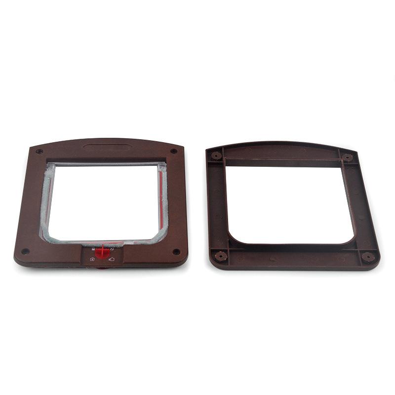 

1 шт. Дверцята для кота/собаки з 4-стороннім замком, для кошеняти/маленької домашньої тварини, двері з подвійним входом/виходом, атмосферостійкі двері для безпеки домашніх тварин, атмосферостійкі кавовий