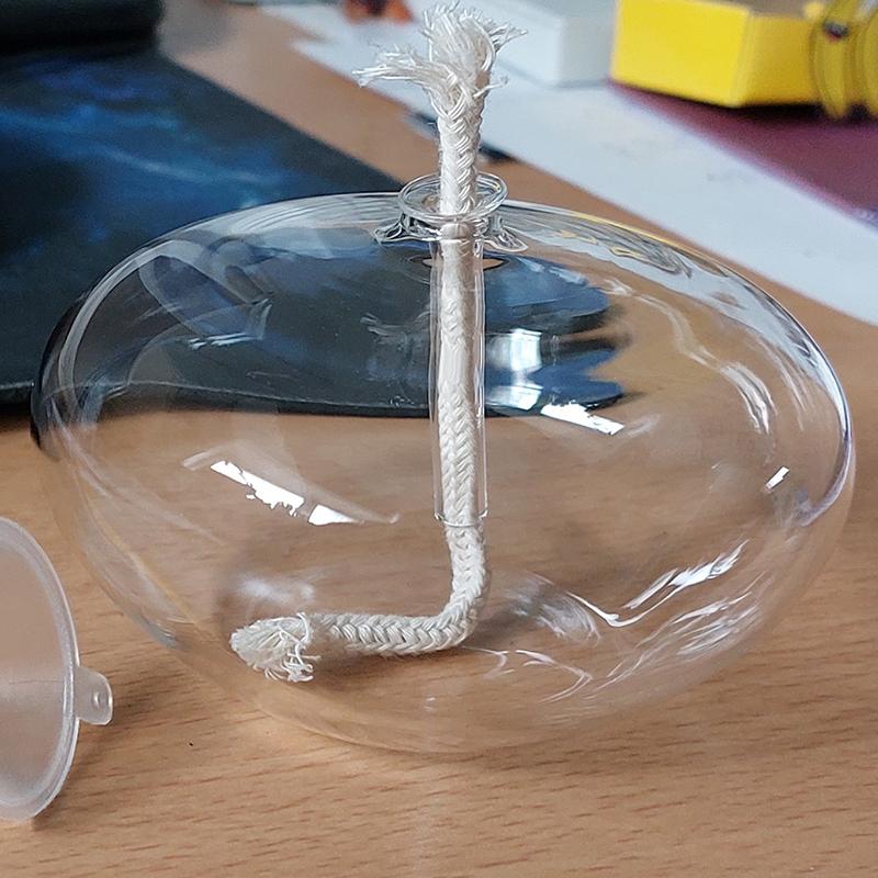 Handmade Glass Candlestick Oil Lamp Candlelight Dinner Clear Candle Holders Christmas Decorations For Party Bar Home Decor