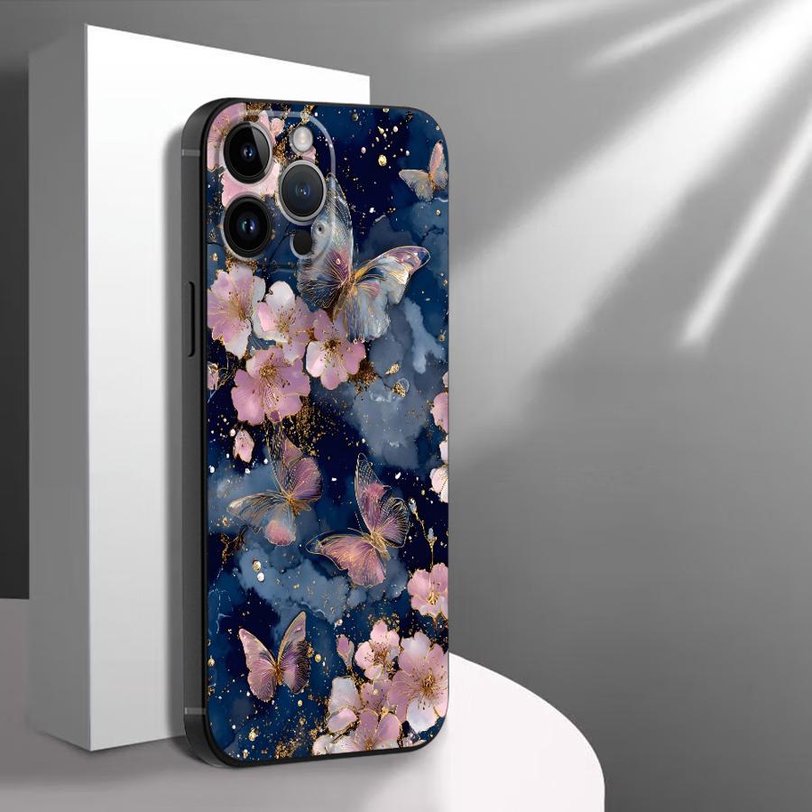 Funda Phone Cover Phone Case for Apple iPhone 17 Pro Max 15 Pro 7 8 17e 12 Air 16 XR XS MAX 14 13 11 Creative Cartoon Butterfly