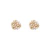 Elegant Zircon Pearl Flower Stud Earrings - Women's Fashionable High-Class Ear Ornaments