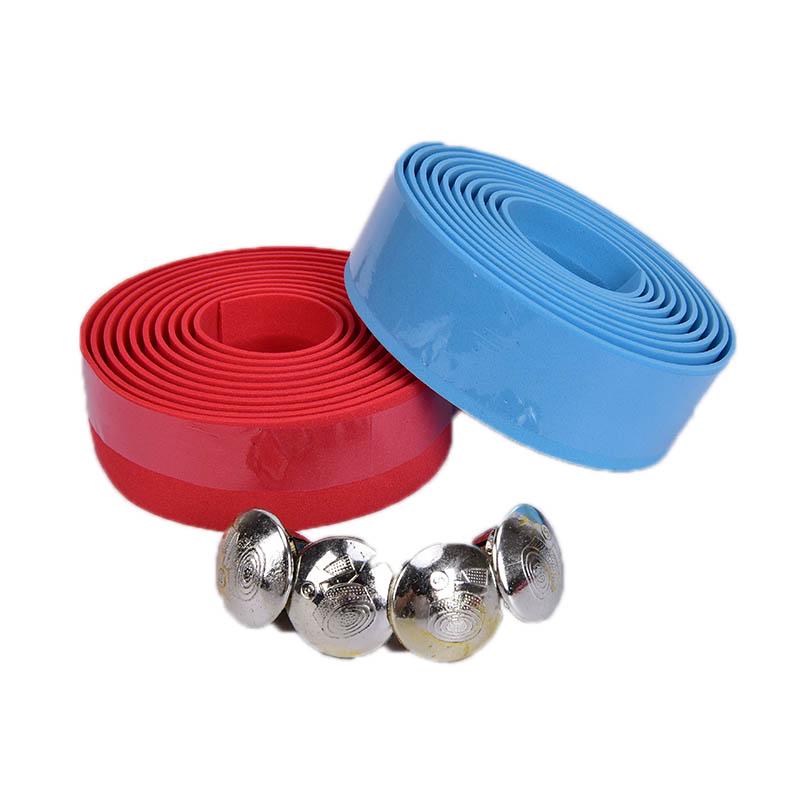 1 Pair Road Bike Bicycle Handlebar Tape Cycling Handle Belt Cork Wrap With Plugs