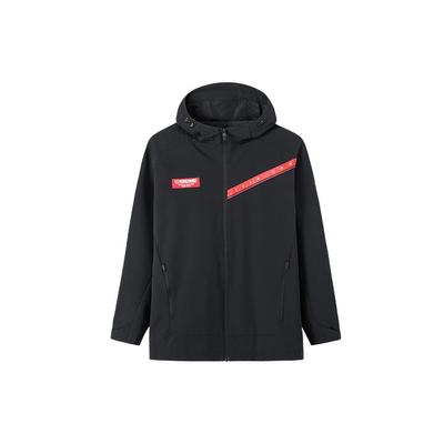 Waterproof Woven Sports Hooded Jacket Men Outerwear Black 152217632-6