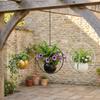 Minimalist Metal Hanging Flower Pot Iron Art Hanging Plant Bucket  Balcony Decoration
