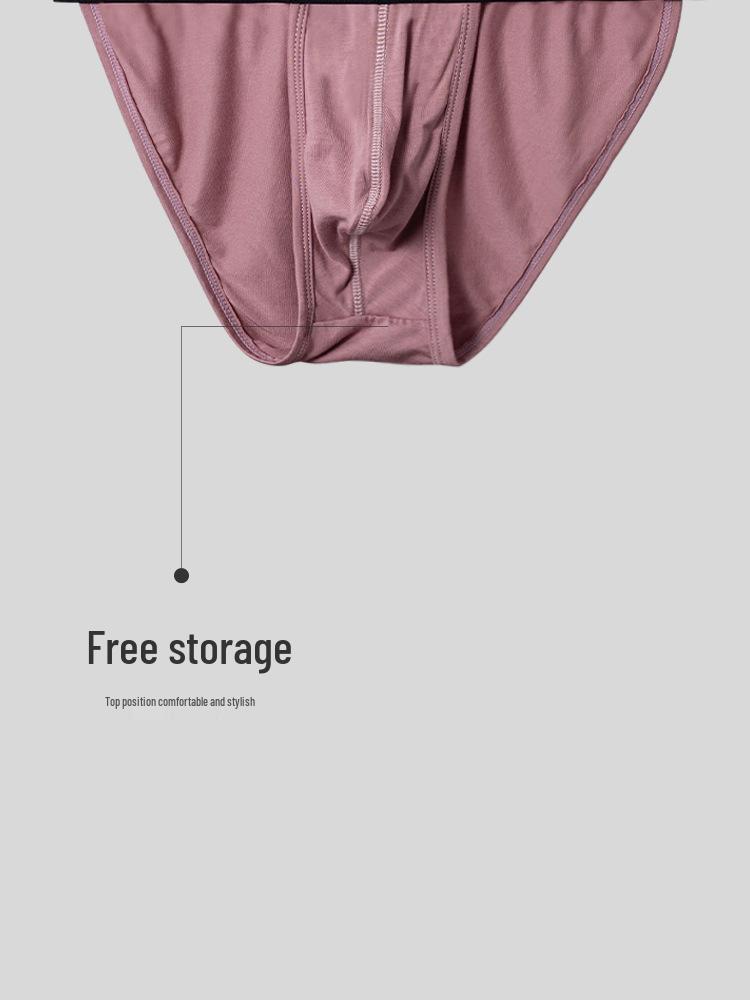 Trendy Men's Modal High-Cut Sport Bikini Briefs: Comfortable, Low-Rise Triangle Design