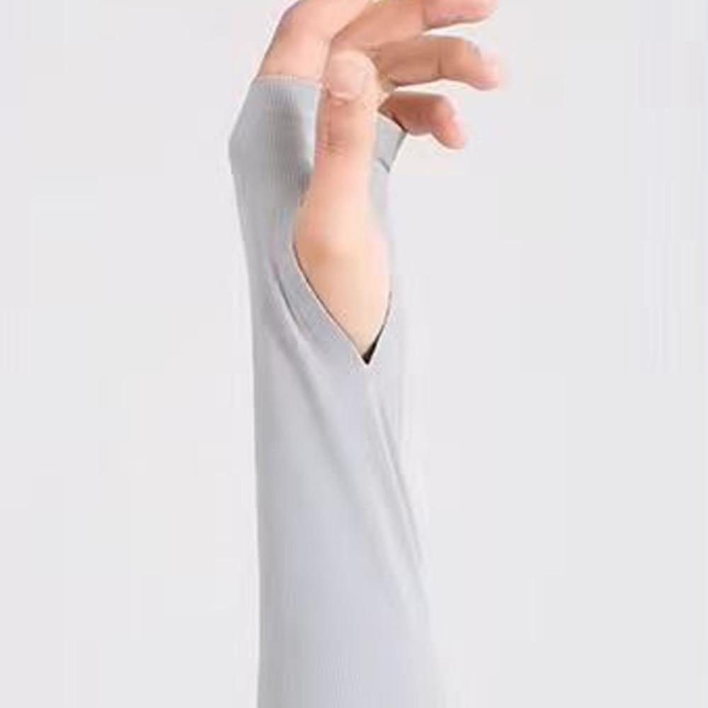 Seamless Sunscreen Sleeve UV Insulation Cycling Sleeve Gloves Minimalist Ice Silk Sleeves  Women