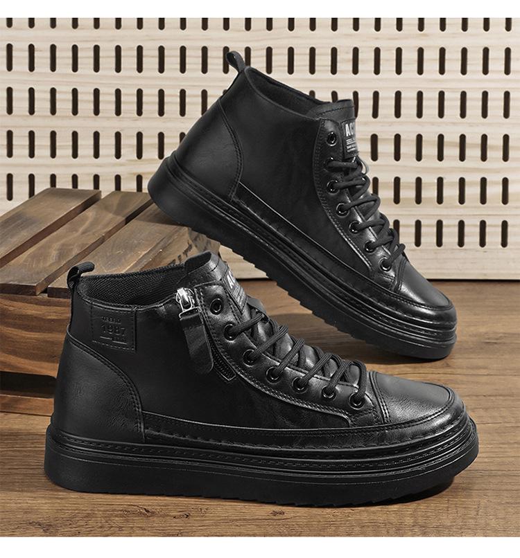 Men's Versatile High-Top Autumn Martin Boots: Non-Slip Casual Leather Work Shoes
